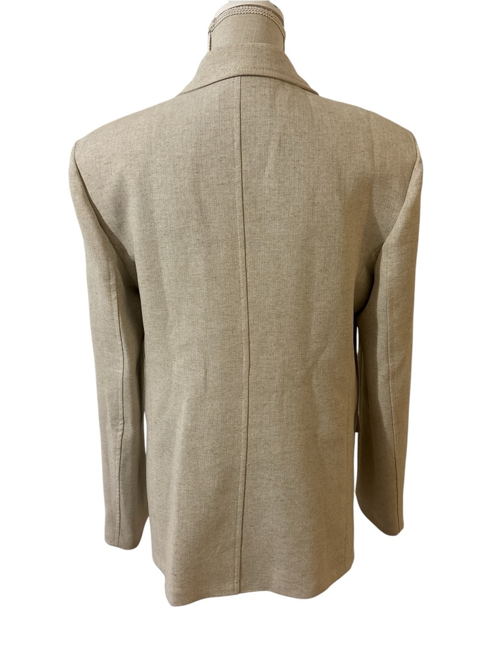Mango Women's Cream Button-Front Structured Blazer Jacket Sz/L NWT. - Picture 5 of 13
